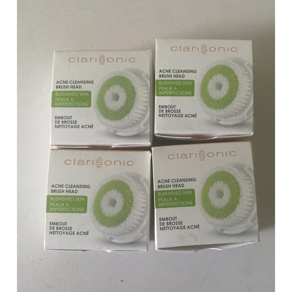 4 PK Clarisoinc Cleansing system Replacement ACNE Brush Heads Free Shipping